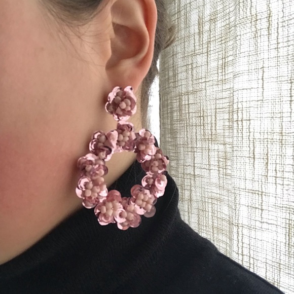 Baublebar pink floral earrings - Picture 3 of 3